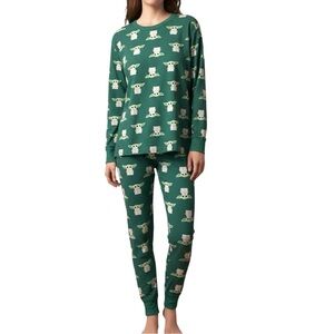Hanna Andersson Star Wars Grogu Baby Yoda Organic Cotton Pajamas Green Large